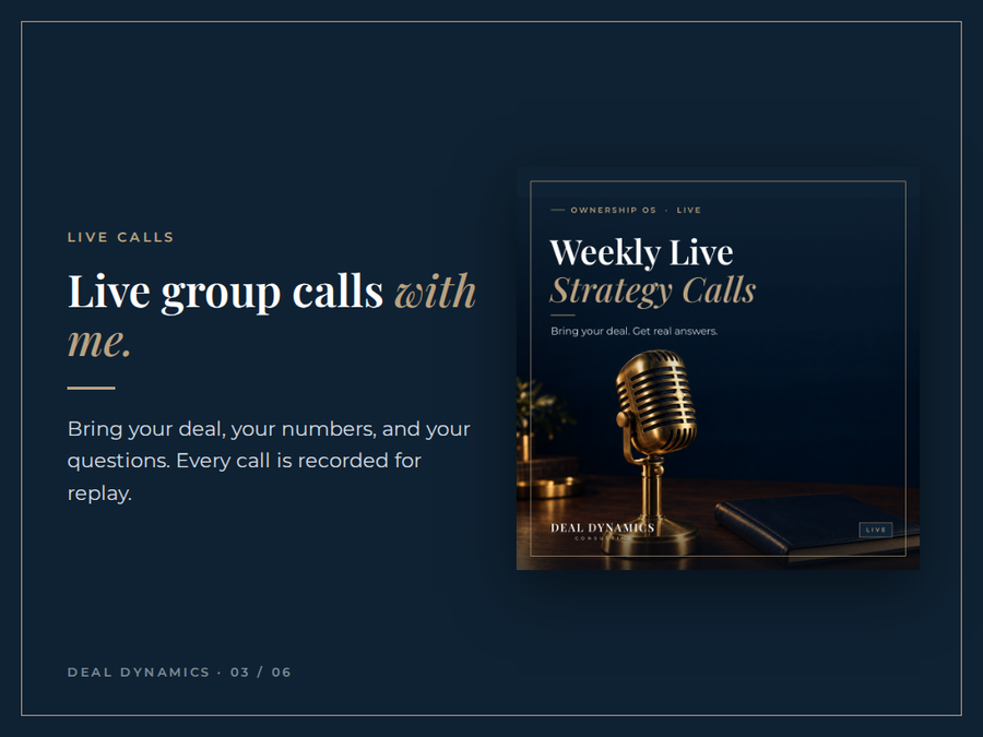 Live group calls in the app