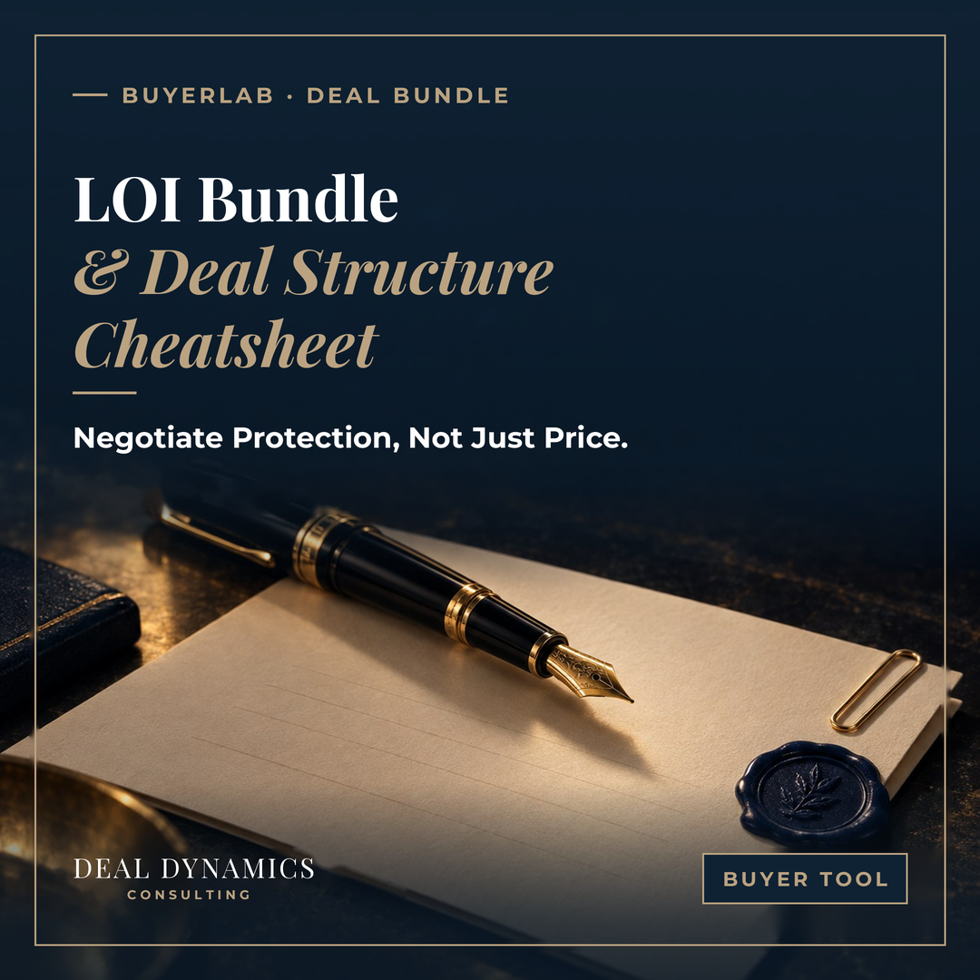LOI Bundle & Deal Structure Cheatsheet by Deal Dynamics Consulting