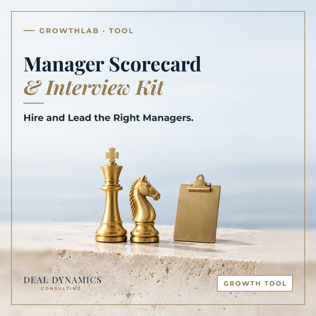 Manager Scorecard + Interview Kit by Deal Dynamics Consulting